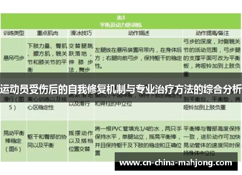 运动员受伤后的自我修复机制与专业治疗方法的综合分析 运动员受伤后的自我修复机制与专业治疗方法的综合分析